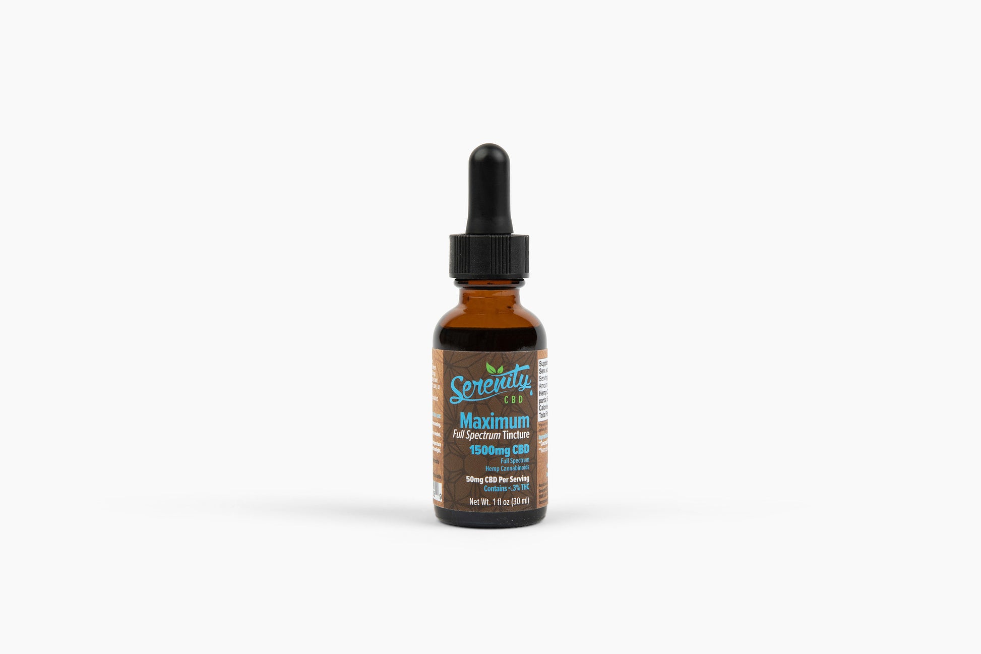 Serenity CBD Companion Pack tincture bottle photographed on white—part of a pet care set designed for natural relief and everyday vitality